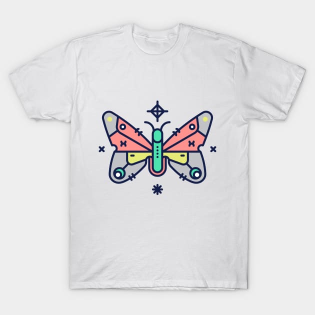 Colorful butterfly T-Shirt by CamillaDrejer